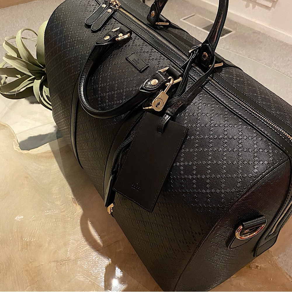 🔥Gucci Diamanté Leather Duffle - Picture 9 of 17